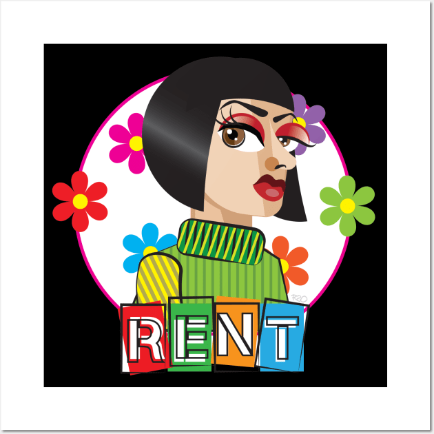 Hedwig's Midnight Radio Presents: RENT - Podcast Logo Without Text (by Raziel) Wall Art by Sleepy Charlie Media Merch